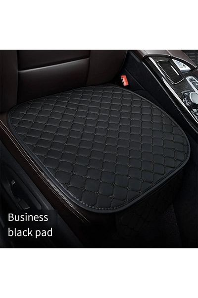 Choice 1pc Black and black Car Seat Cover Napa Leather Minimalism Seat Cushion Wear-resistant and Durable,