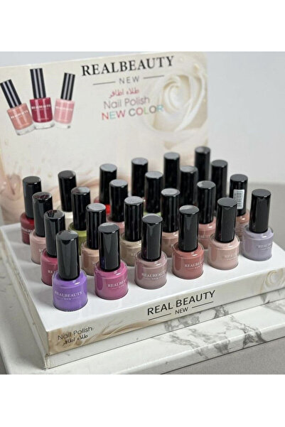real beauty مجموعة طلاء اظافر 24 لون متعدد