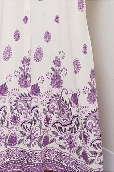 TRENDTESETTÜR Purple Patterned Women Dress t 1888