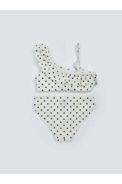 LC Waikiki Bikini pentru fete LCW Kids, alb, cu uscare rapidă, protecție UV