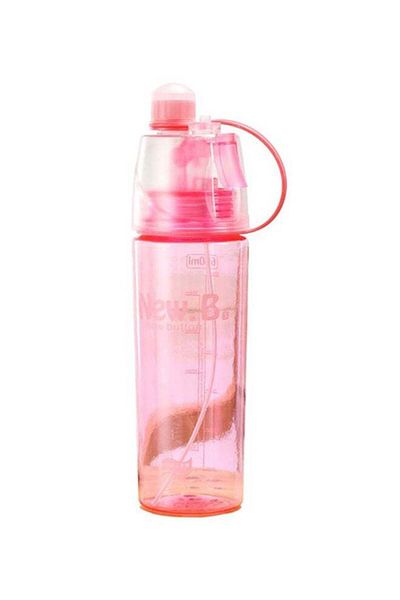 Generic Solid Spray Sports Water Bottle Pink 400ml
