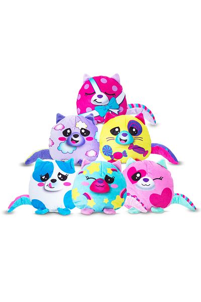 Misfittens Kittens Kawaii Theme, Assorted 1 Piece (Style May Vary) | Plush Toy | Soft Toy