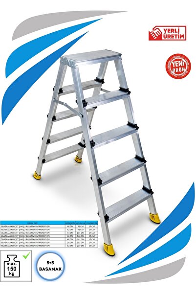 Genel Markalar 5+5 Gold Alüminyum Çift Çıkışlı Merdiven
