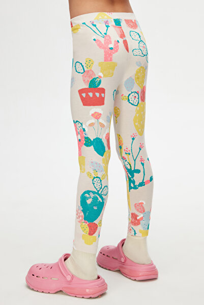 LOVETTI Spring Cactus Patterned Summer Tights for Girls