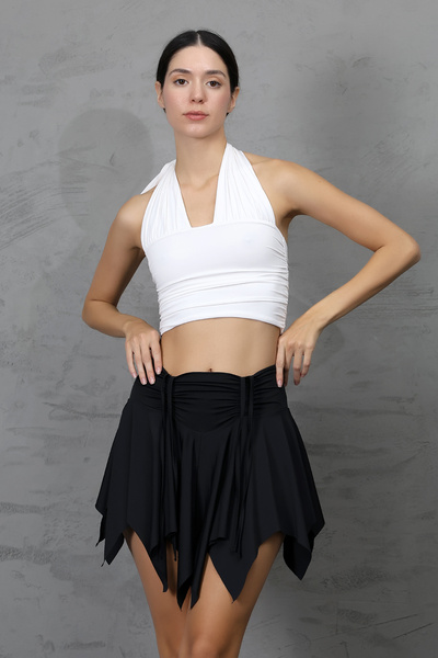 Zula Moda Fusta de plajă asimetrică / Fusta Pareo cu colanți