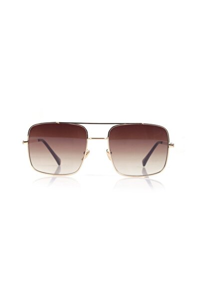 Shoptikk Unisex Kahverengi Pilot Model Güneş Gözlüğü