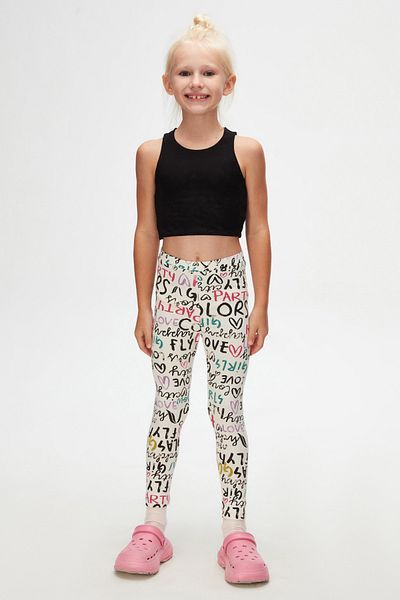 LOVETTI Glasgow Ecru Patterned Girl's Summer Leggings