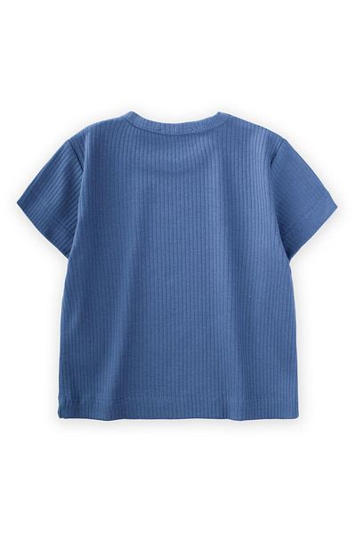Cigit Tricou cu nervuri de bază 1-5 ani Albastru Indigo