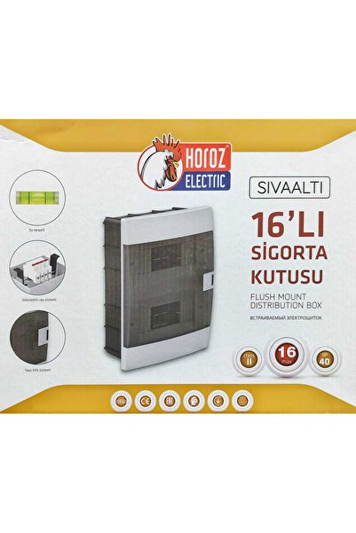 Genel Markalar Horoz Kat Panosu 16'lı Sıvaaltı Sigorta Kutusu
