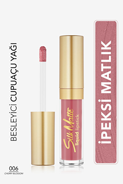 Flormar Kadife Dokulu Likit Mat Ruj - Silk Matte Liquid Lipstick - 006 CHERRY BLOSSOM - 8690604397358