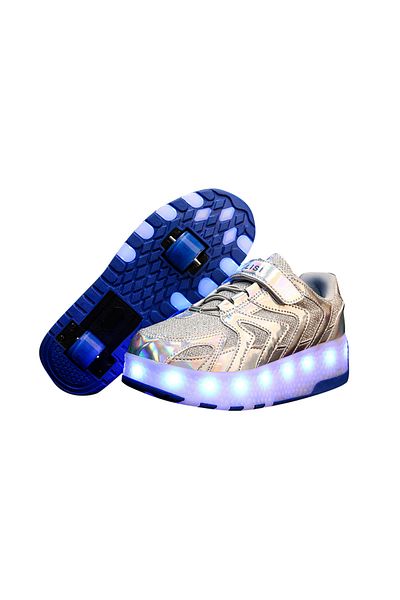 ETG Breathability Roller Shoes USB Charge Girls Boys Sneakers with Wheels LED Roller Skates Shoes