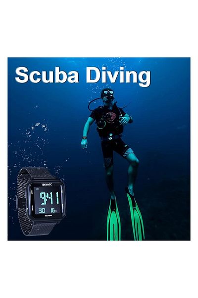 Generic 10 Atm Waterproof Sports Watch For Swimming Submersible Diving 100M Underwater With Alarm Clock