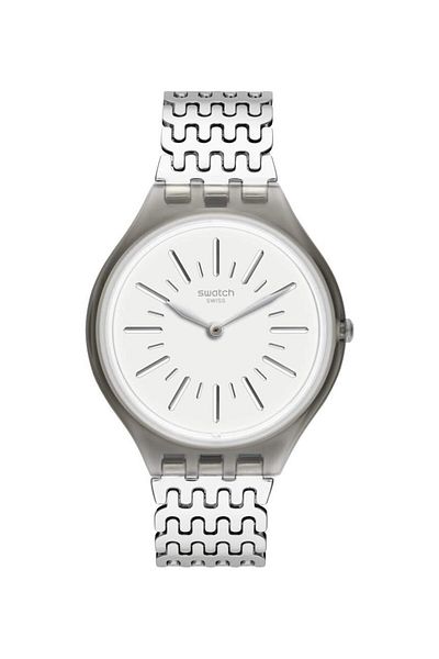 Generic Swatch Skinparure Stainless Steel Strap 12 Casual Watch Model Svom04G White Strap