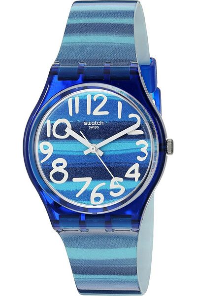 Generic Swatch Unisex Gn237 Blue Plastic Watch