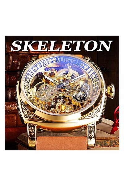 Generic Forsining Winner Retro Manual Mechanical Skeleton Watch With Diamond And Carving Flower Craft Men