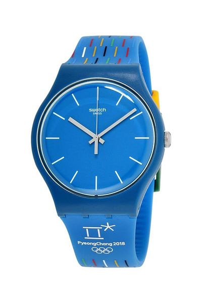 Generic Swatch Unisex Adult Analogue Quartz Watch With Silicone Strap Suoz277