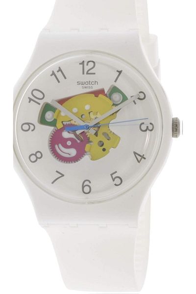 Generic Swatch Originals Candinette White Dial Silicone Strap Unisex Watch Suow148 Strap
