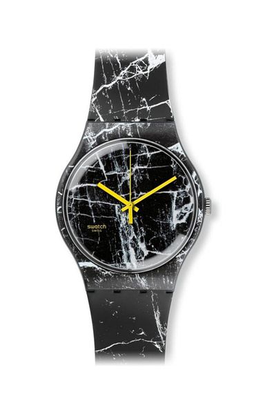 Generic Swatch Unisex Suob123 Analog Display Quartz Black Watch