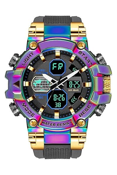 Generic Men Watch Analogue Quartz Movement Watch With Leather Strap Men Business Octagonal Luminous Date