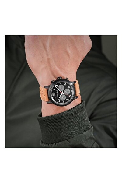 Generic Timberland Pancher Watch For Men With Brown Leather Strap 46Mm 5 Atm Tdwgf0028902