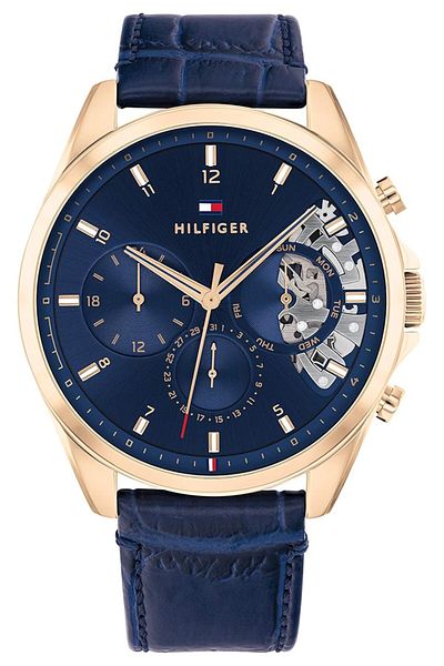 Generic Tommy Hilfiger Men Quartz Stainless Steel And Link Bracelet Watch Color Black Model 1791919 Black