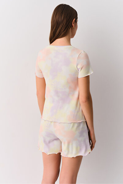 SUWEN Mina Gömlek Yaka Şort Pijama Takımı