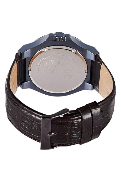 Generic Guess Men Quartz Watch With Analog Display And Leather Strap W0674G5