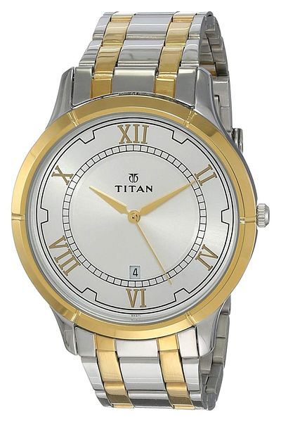 Generic Titan Men Quartz Watch With Analog Display And Stainless Steel Bracelet 1775Bm01