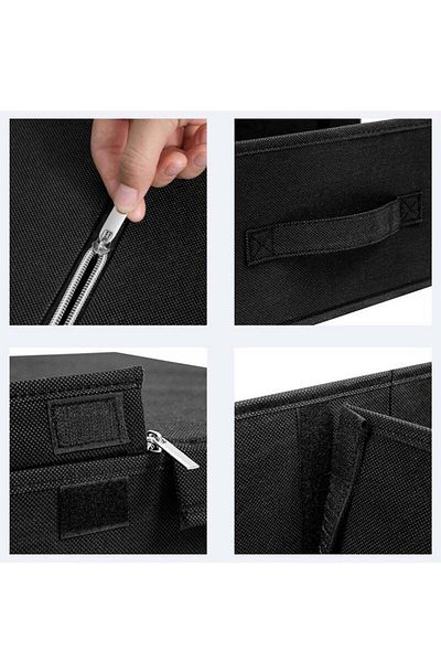 COOYA Multifunctional under-bed storage box,large capacity,waterproof fabric,foldable,with zipper,black