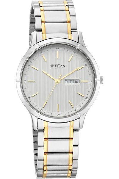 Generic Titan Lagan Collection Analog Silver Dial Men Watch Nn1775Bm02 Nr1775Bm02 Silver White