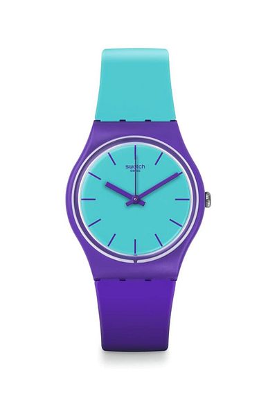 Generic Swatch Gent Standard Quartz Silicone Strap 16 Casual Watch Model Gv128 Purple Purple Standard Watch