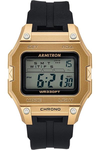 erorex Sport Men Digital Chronograph Resin Strap Watch 40 8460 Black Gold