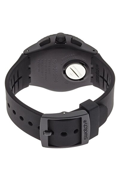 Generic Swatch Sifnos Chronograph Black Dial Black Silicone Mens Watch Susb404