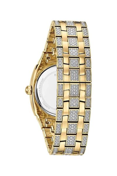 Generic Bulova Men Crystals Phantom Gold Tone Stainless Steel 6 Hand Multi Function Quartz Watch Style