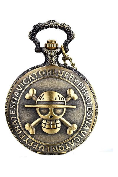 Generic Jewelrywe Pocket Watch With Chain Four Leaf Clover Pendant Transparent Glass Quartz Silver Tone