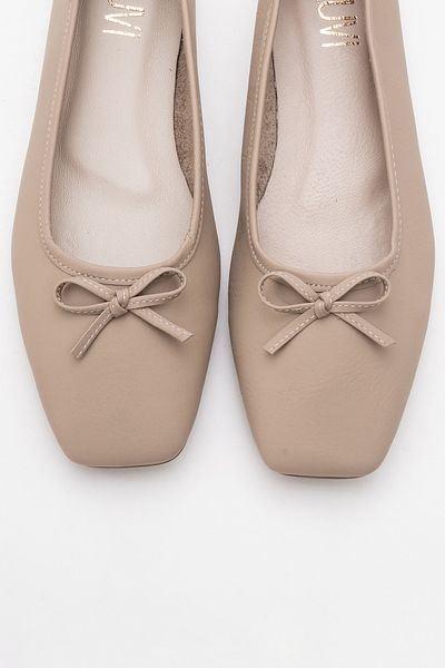 LuviShoes Balerina de damă SOSA din piele naturală din piele naturală cu fundă