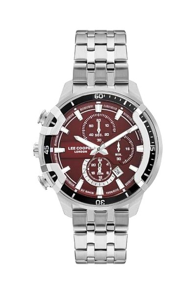 Generic Lee Cooper Men Pe933 Movement Watch Multi Function Display And Metal Strap Lc07872 380 Silver