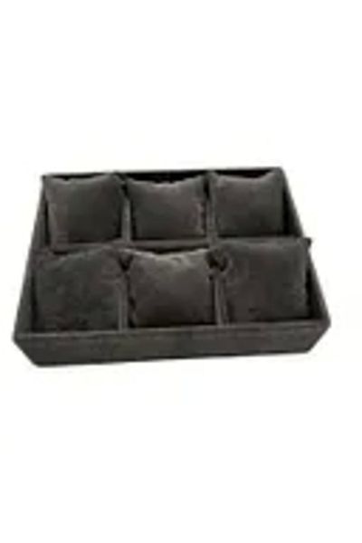 MeGass Dekor Domestic Production Dobric Model Suede Coated Smoked Color 24/18 cm Padded Drawer Jewelry Organizer