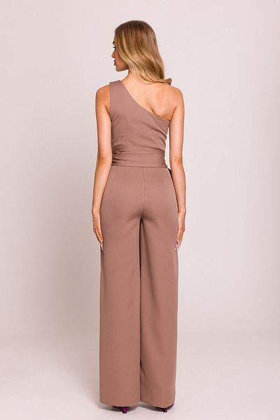 Made of Emotion One-shoulder jumpsuit with tied sashes