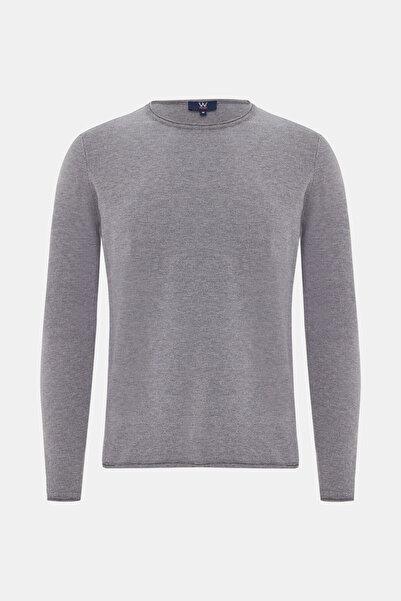 W Collection Gray Crew Neck Long Sleeve Sweater