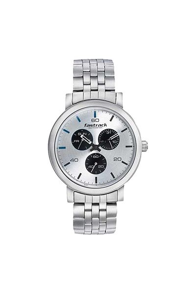 Generic Fastrack Mens 43 Mm Dial It Up Silver Dial Stainless Steel Analog Watch 3238Sm01