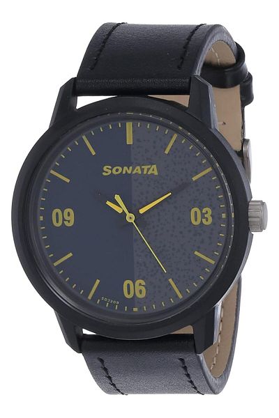 Generic Sonata 77085Pl03 Volt Analog Watch For Men Grey