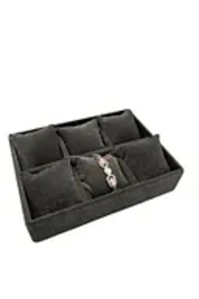 MeGass Dekor Domestic Production Dobric Model Suede Coated Smoked Color 24/18 cm Padded Drawer Jewelry Organizer