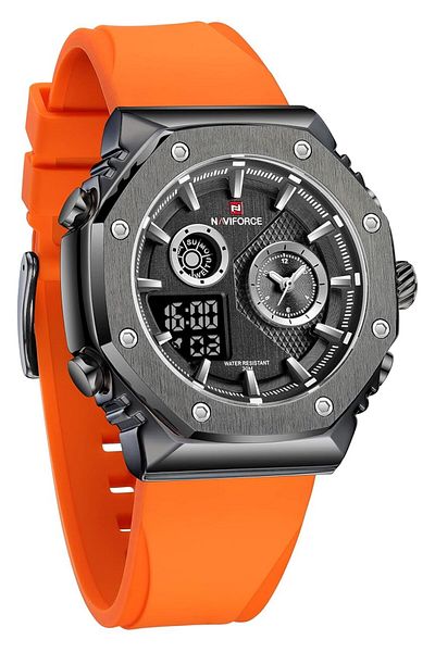 Generic Naviforce Men Dual Display Analog Digital Watch Multifunctional Military Quartz Wrist Watches Sport