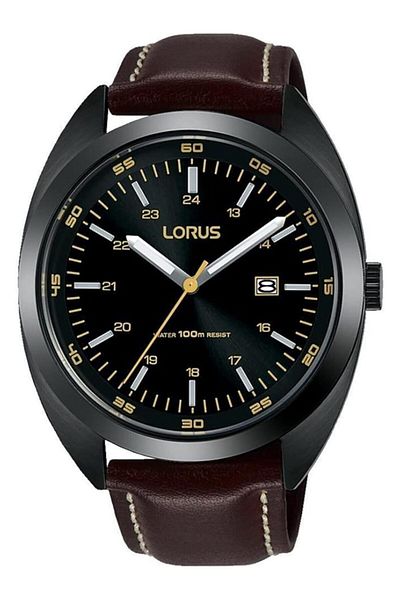 Generic Lorus Sport Man Mens Analog Quartz Watch With Leather Bracelet Rh955Kx9