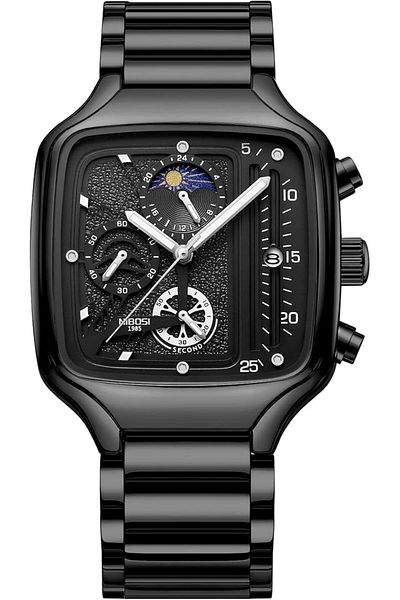 Generic Nibosi Men Watches Analog Chronograph Black Dial Watches For Men Business Quartz Casual Wrist