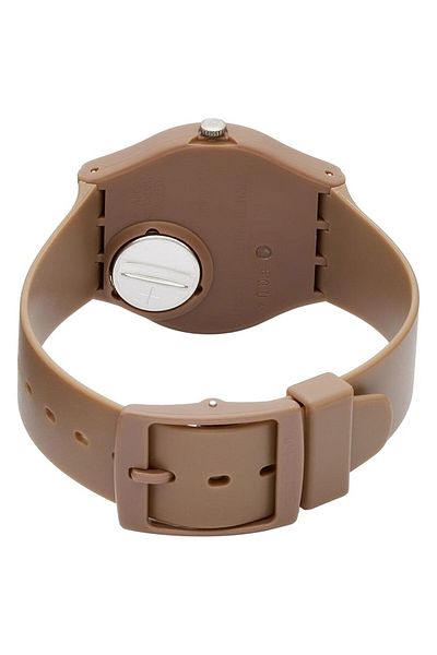Generic Swatch Originals Choco Latte White Dial Unisex Watch Gc106