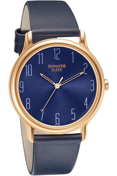 Generic Sonata Sleek Analog Blue Dial Men Watch 7128Wl05 Nn7128Wl05