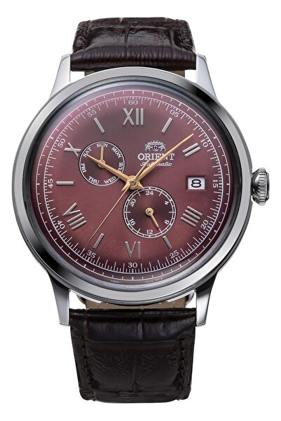 Generic Orient Bambino Version 8 Weekly Calendar Automatic Dress Watch Model Ra Ak0705R30B Bordeaux
