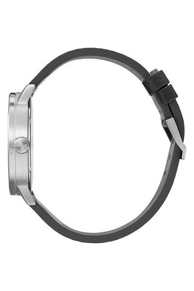 Generic Hugo Men Black Dial Black Leather Watch 1530115